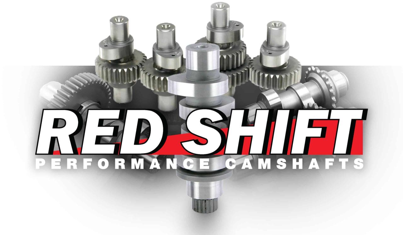 Zippers Performance Red Shift Camshafts for Harley-Davidson V-Twin Milwaukee Eight Twin Cam Motorcycle Engines