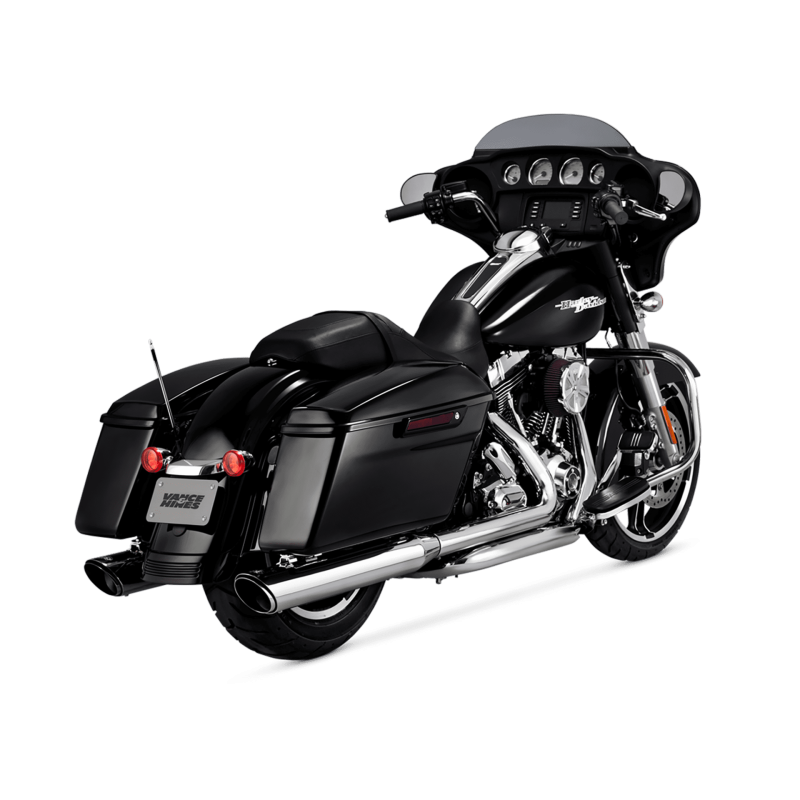 Vance & Hines Twin Slash Round Slip-On Muffler - Chrome - M8 Touring