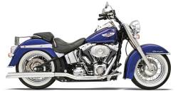 Bassani Xhaust - Bassani Xhaust Power Curve True Duals Crossover Header Pipes - Chrome - Twin Cam Softail