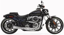 Bassani Xhaust - Bassani Xhaust Road Rage B4 2 Into 1 Megaphone Exhaust - Chrome - Softail Breakout Fat Boy FXDR