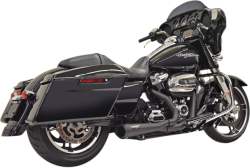 Bassani Xhaust - Bassani Xhaust Road Rage 2 Into 1 Short Megaphone Exhaust - Black - M8 Touring