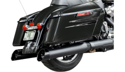 S&S Cycle - S&S Cycle - Mk45 Mufflers Black w/ Black Cutlass End Cap M8