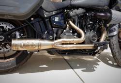 Fuel Moto - Fuel Moto Contender 2 Into 1 Exhaust Stainless Milwaukee-8 Softail