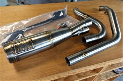 Fuel Moto - Fuel Moto Contender 2 Into 1 Exhaust Stainless Softail 00-17 Twin Cam