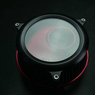 OTB Prototypes - OTB - Voodoo Air Cleaner Kit (Red w/ Black Window Bezel) for Indian Touring models with 111" Engines