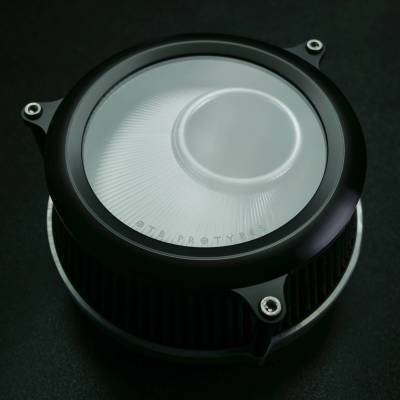 OTB Prototypes - OTB - Voodoo Air Cleaner Kit (Silver w/ Black Window Bezel) for Indian Touring Models with 111" Engines