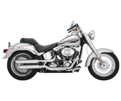 Vance & Hines - Vance & Hines 3 Inch Round Twin Slash Slip-On Muffler - Chrome - Fat Boy