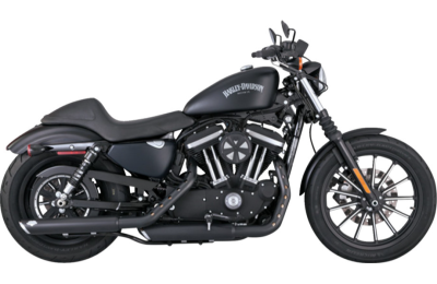 Vance & Hines - Vance & Hines 3 Inch Round Twin Slash Slip-On Muffler - Black - Sportster