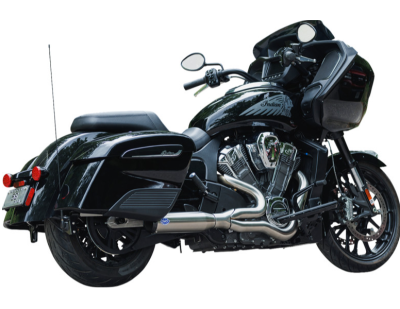 S&S Cycle - S&S 2 Into 1 Qualifier Exhaust System - Indian Challenger - Stainless Steel