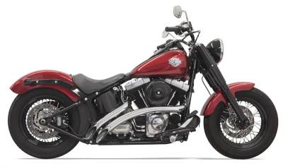 Bassani Xhaust - Bassani Xhaust Radial Sweeper Exhaust - Chrome - Softail Dyna Glide Breakout Rocker