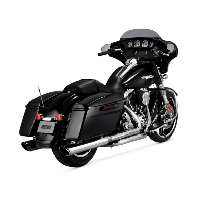 Vance & Hines - Vance & Hines Twin Slash Round Slip-On Muffler - Chrome - M8 Touring