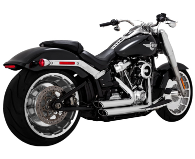 Vance & Hines - Vance & Hines Shortshots Staggered PCX Exhaust - Chrome - M8 Softail Fat Boy Breakout FXDR