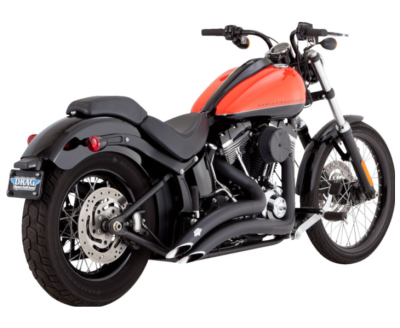 Vance & Hines - Vance & Hines Big Radius 2 Into 2 Exhaust - Matte Black - 1986-2009 Softail