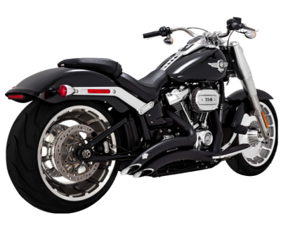 Vance & Hines - Vance & Hines Big Radius PCX Exhaust - Matte Black - M8 Softail Fat Boy Breakout FXDR