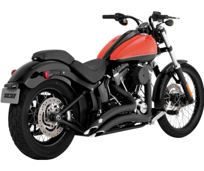 Vance & Hines - Vance & Hines Big Radius PCX Exhaust - Matte Black - 2010-2017 Softail