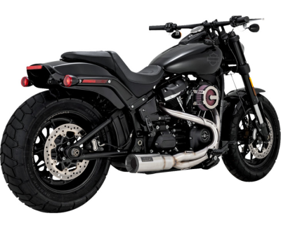 Vance & Hines - Vance & Hines Hi-Output PCX 2 into 1 Short Exhaust - Brushed Stainless - M8 Softail