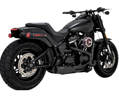 Vance & Hines - Vance & Hines Hi-Output PCX 2 into 1 Short Exhaust - Black - M8 Softail