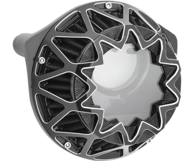 Arlen Ness - Arlen Ness Crossfire Air Cleaner - Black with Machined Accents - Milwaukee-8