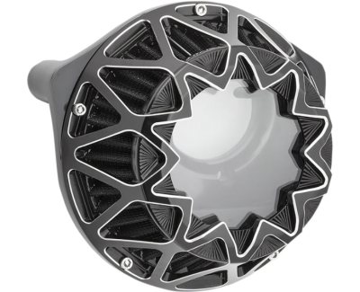 Arlen Ness - Arlen Ness Crossfire Air Cleaner - Black with Machined Accents - Twin Cam FBW