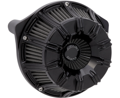 Arlen Ness - Arlen Ness Inverted Air Cleaner - 10-Gauge Black - Twin Cam FBW