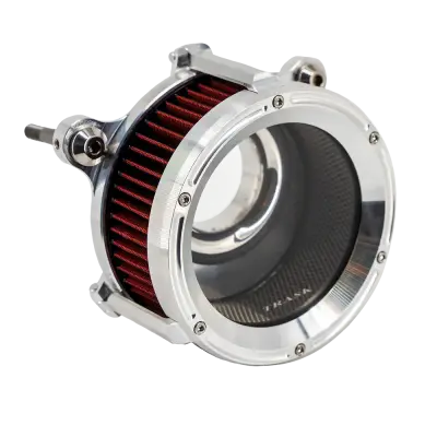 Trask Performance - Trask Assault Charge High-Flow Air Cleaner - Chrome - Twin Cam Cable Operated Models