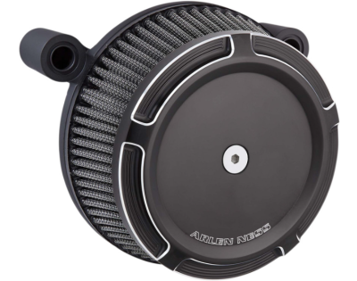 Arlen Ness - Arlen Ness Big Sucker Stage 1 Air Cleaner - Beveled - Gloss Black - Twin Cam Touring Softail