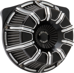 Arlen Ness - Arlen Ness Inverted Air Cleaner - 10-Gauge Black with Machined Accents - Twin Cam FBW - Image 1