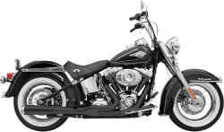 Bassani Xhaust - Bassani Xhaust Road Rage 2 into 1 Long Exhaust - Black - Twin Cam Softail - Image 1