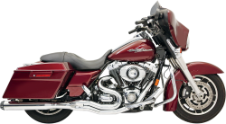 Bassani Xhaust - Bassani Xhaust 4 Inch Road Rage II B1 Power 2 Into 1 Straight Exhaust - Chrome - Twin Cam Touring - Image 1