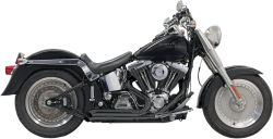 Bassani Xhaust - Bassani Xhaust Pro Street Turn Out Exhaust - Black - Evolution/Twin Cam Softail - Image 1