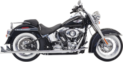 Bassani Xhaust - Bassani Xhaust 33 Inch Fishtail True Dual Exhaust - Chrome - Twin Cam Softail - Image 1