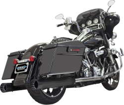 Bassani Xhaust - Bassani Xhaust 4 Inch DNT Straight Can Slip-On Muffler - Black - Twin Cam Touring - Image 1