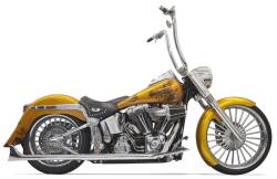 Bassani Xhaust - Bassani Xhaust 30 Inch Fishtail True Dual Exhaust - Chrome - Twin Cam Softail - Image 1