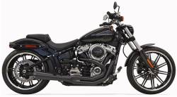 Bassani Xhaust - Bassani Xhaust Road Rage B4 2 into 1 Megaphone Exhaust - Black - Softail Breakout Fat Boy FXDR - Image 1