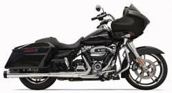 Bassani Xhaust - Bassani Xhaust 4 Inch DNT Slip-On Megaphone Muffler - Chrome/Black - M8 Touring - Image 1