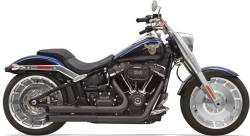 Bassani Xhaust - Bassani Xhaust Pro Street Turn Out Exhaust - Black - Softail Breakout Fat Boy FXDR - Image 2