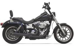 Bassani Xhaust - Bassani Xhaust Road Rage 2 Into 1 Short Megaphone Exhaust - Black - 1991-2005 Dyna - Image 1