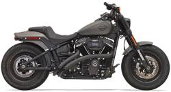 Bassani Xhaust - Bassani Xhaust Radial Sweeper Exhaust - Black - M8 Softail Breakout Fat Bob Fat Boy Slim Street Bob - Image 1