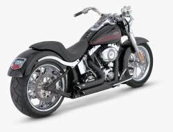 Vance & Hines - Vance & Hines Shortshots Staggered Exhaust - Matte Black Ceramic - 1986-2009 Softail - Image 1