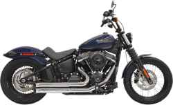 Bassani Xhaust - Bassani Xhaust Pro Street Turn Out Exhaust - Chrome - M8 Softail - Image 1