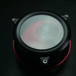 OTB Prototypes - OTB - Voodoo Air Cleaner Kit (Red w/ Black Window Bezel) for Indian Touring models with 111" Engines - Image 1