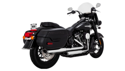 Vance & Hines - Vance & Hines 3 Inch Round Twin Slash PCX Slip-On Muffler - Chrome - M8 Heritage - Image 2