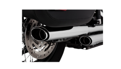 Vance & Hines - Vance & Hines 3 Inch Round Twin Slash PCX Slip-On Muffler - Chrome - M8 Heritage - Image 3