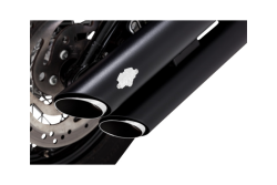 Vance & Hines - Vance & Hines 3 Inch Round Twin Slash PCX Slip-On Muffler - Matte Black - M8 Softail Fat Boy Breakout - Image 3