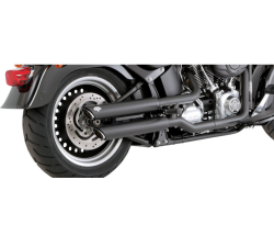 Vance & Hines - Vance & Hines 3 Inch Round Twin Slash Slip-On Muffler - Black - Fat Boy - Image 2