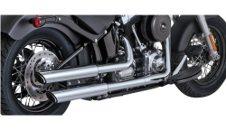 Vance & Hines - Vance & Hines 3 Inch Twin Slash Slip-On Muffler - Chrome - Softail Slim Deluxe Cross Bones - Image 3