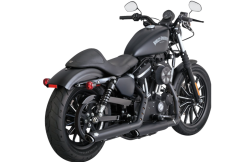 Vance & Hines - Vance & Hines 3 Inch Round Twin Slash Slip-On Muffler - Black - Sportster - Image 2