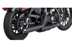 Vance & Hines - Vance & Hines 3 Inch Round Twin Slash Slip-On Muffler - Black - Sportster - Image 4