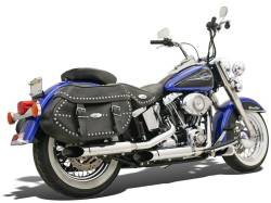 Bassani Xhaust - Bassani Xhaust 3 Inch Firepower Series Slip-On Mufflers - Chrome - Twin Cam Softail - Image 3