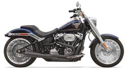 Bassani Xhaust - Bassani Xhaust Road Rage B4 2 into 1 Megaphone Exhaust - Black - Softail Breakout Fat Boy FXDR - Image 2